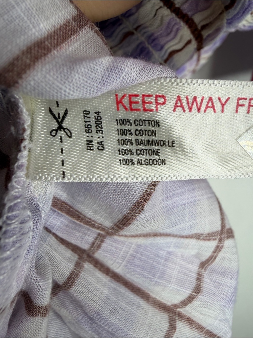 Anthropologie Lavender Plaid Button-Down with Maroon Striped Accents - Picture 8 of 12